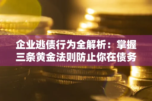 北京企业逃债行为全解析：掌握三条黄金法则防止你在债务乱局中“踩雷”